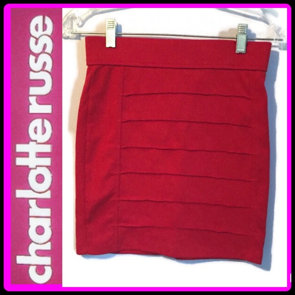 Charlotte Russe Red body con skirt